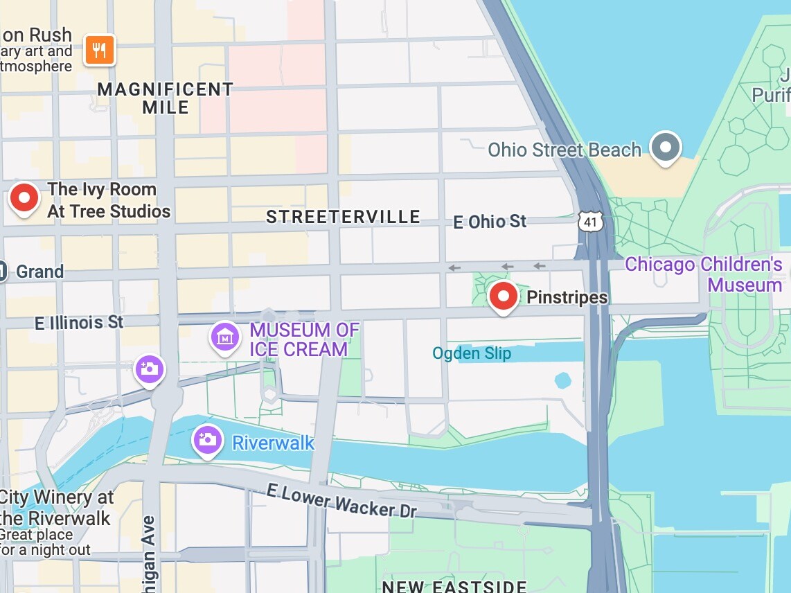 Map of wedding events